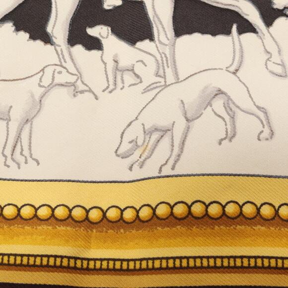 HERMES Gray Silk Scarf - Picture 7 of 8